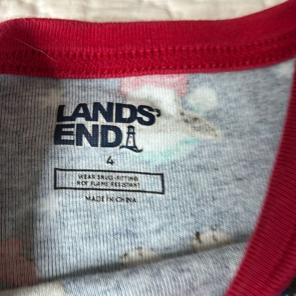 Lands’ End Dog Winter Sports Pajamas Sz 4 Unisex  Sking Snowboarding - Picture 2 of 4